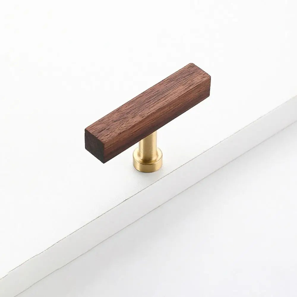 High-End Walnut Wood Wood Cabinet Handles Luxury Design Modern Drawer Pulls Minimalist Beech Wood Wooden Handles Kitchen