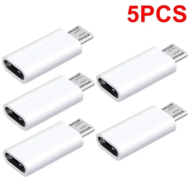 10-1Pcs Micro USB Female To Type C Male Adapter OTG Converter Micro-B To USB-C Connector Phone Charger Cable Adapter For Samsung
