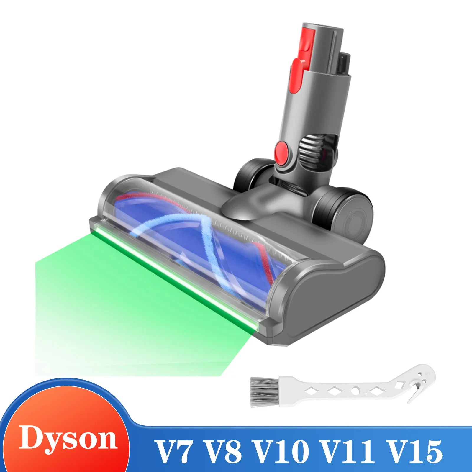 Soft Roller Brush Head for Dyson V7 V8 V10 V11 V15 Cordless Cleaners Hardwood Floor Motor head Accessories with Dust Detection