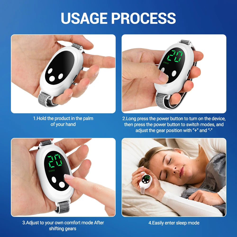 Handheld 20 Levels EMS Sleep Aid Relaxation Treatment Microcurrent Pulse Hypnosis Device Insomnia