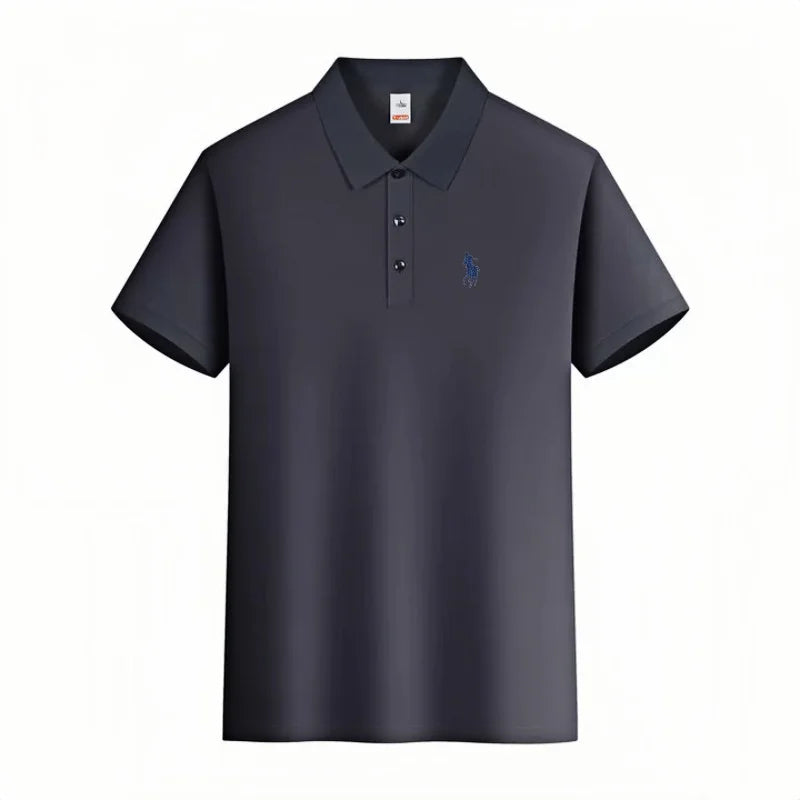 Men's brand polo shirt short sleeved pony embroidered top 2025 summer new comfortable breathable business casual luxury T-shirt