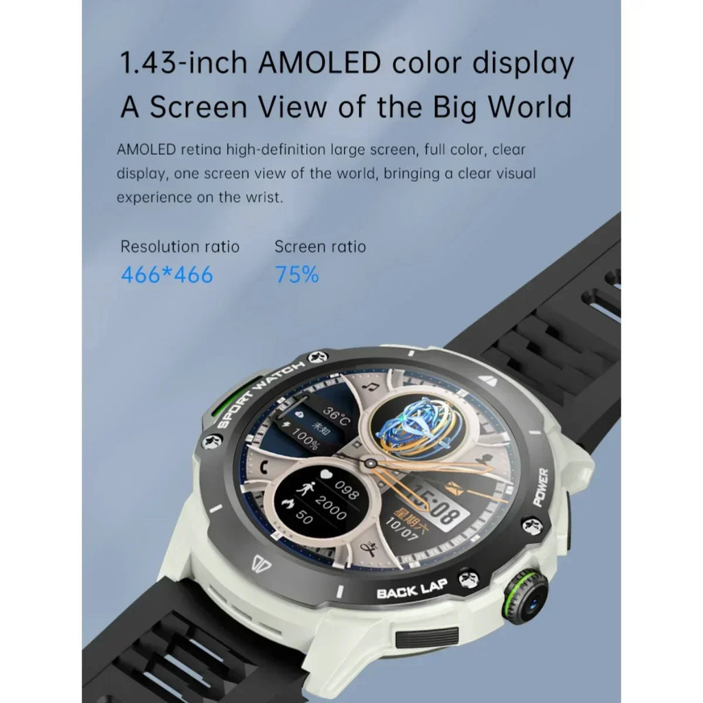 2025 New  Smart WatchG 15Pro 1.43" AMOLED Display 4G SIM Support & Video Calling WiFi+GPS Dual  Positioning Waterproof