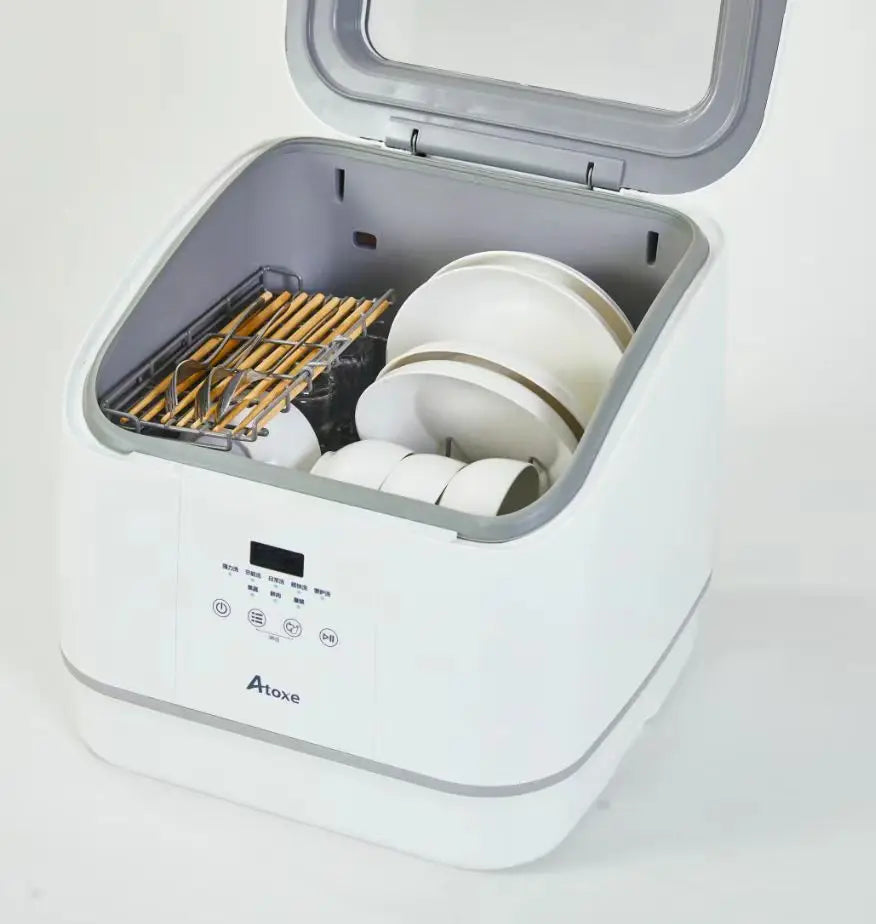 Tabletop Dishwasher Machine Automatic Stainless Steel Countertop Portable Smart Mini Dishwashers for Home