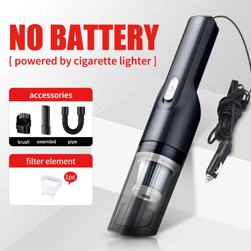 68000Pa Car Vacuum Cleaner Portable Wireless/Wired Handheld Washing Machine for Car Home Sofa Pet Hair Cleaning