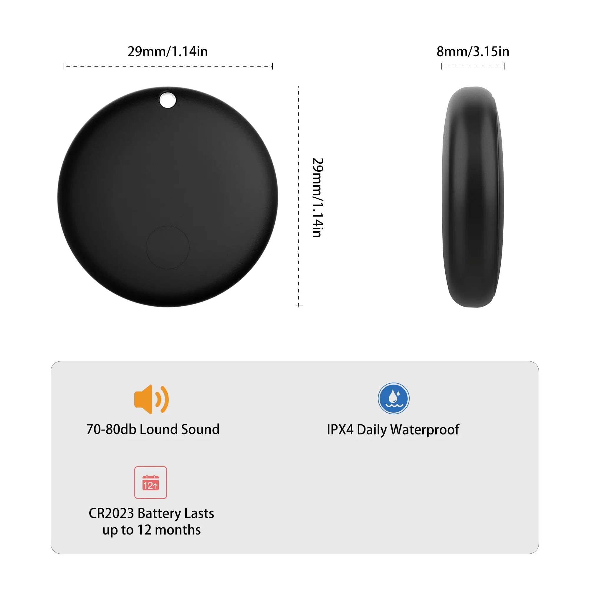 Air Tags GPS Tracker Tag Work with Apple Find My (iOS Only) Smart Tag Item Finders for Key Luggage Backpack etc
