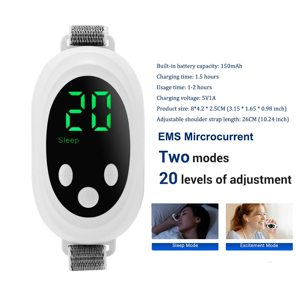 Handheld CES Sleep Aid Device Ear Clip Insomnia Anxiety Pressure Relief Health Improve Sleep Palm Pulse Massager Smart Sleeper