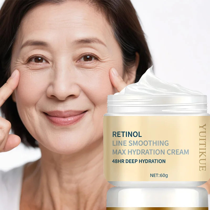 YUITIKUE Retinol Max Hydration Cream 60g - 48HR Deep Moisture, Tightens & Smooths Skin, Fast Absorption, Day & Night Use