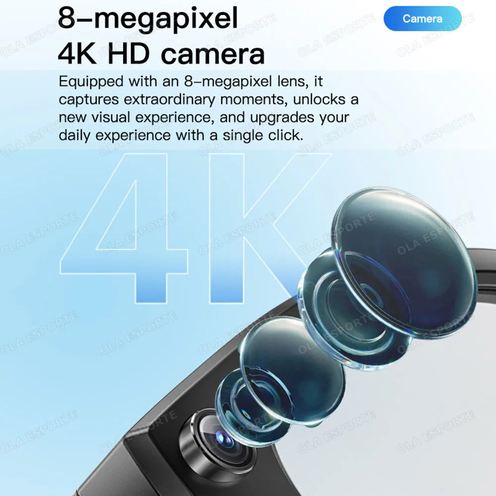 New Smart Glasses 2025 Recording Videos 800W Camera AI Photo Recognition Answer Translation Charging Lens BT Music Smartglasses