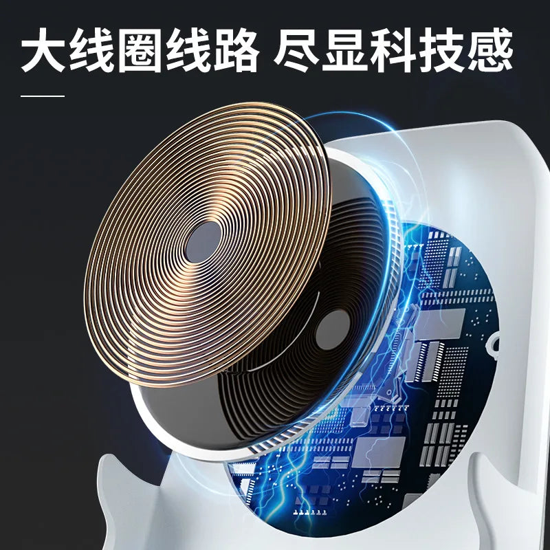 Universal Wireless Charger - Auto-Sensing Phone Stand with Speaker, Desktop/Holder for All Brands