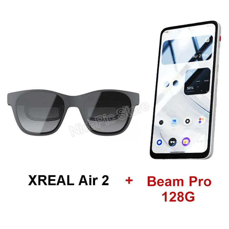 Original XREAL Air 2 Smart AR Glasses 330 Inch Micro OLED Big Screen 1080P View for Mobile Computer Not VR Virtual Reality
