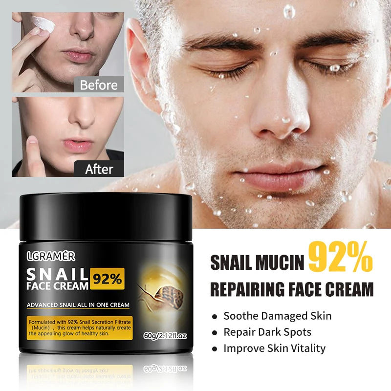 Anti Wrinkles Snail Face Cream Collagen Moisturizing Nourish Repair Face Damaged Lift Firm Smooth Bright Whitening Skin Care