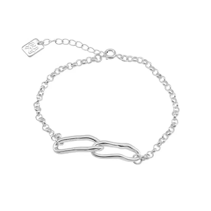 New Fashion Women's 925 Sterling Silver Bracelets Bracelets for Simple and Sweet Jewelry Trendy Wholesale