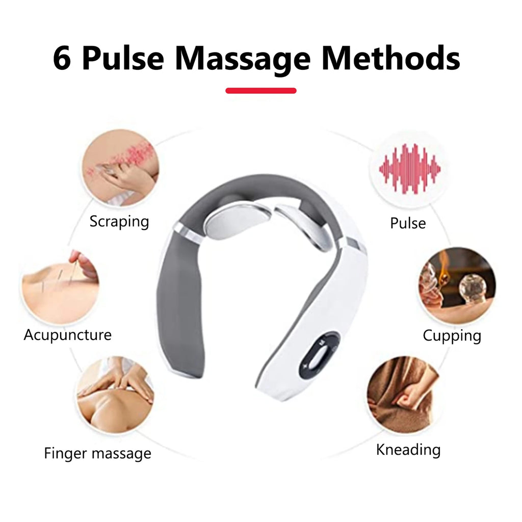 Electric Neck Massager Electric Pulse Magnetic Neck Massager Cervical Vertebra Treatment Shoulder Relax