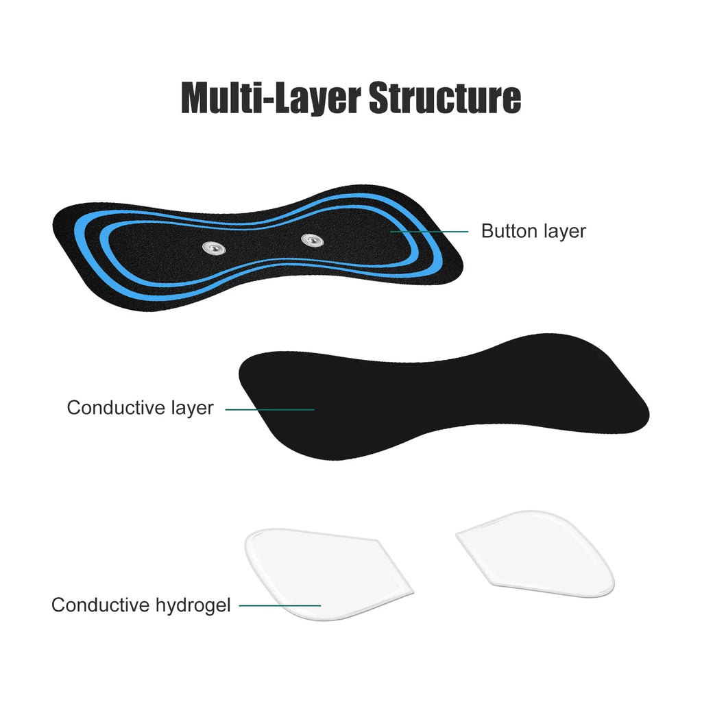 Gel Pads for Ems Massager Neck Stretcher Patch Back Sticker Muscle Stimulation Pulse Patches Fitness Neck Body Pain Relief Tools