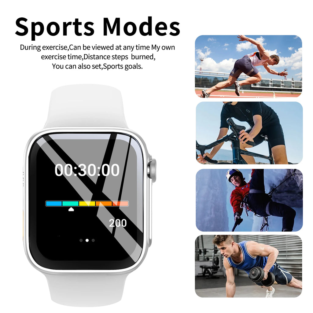 Smart Watch with1.68-Inch HD Display – Wireless Calling/Dialing, Alarm/Message Notifications, Fitness Tracking, Music Control.