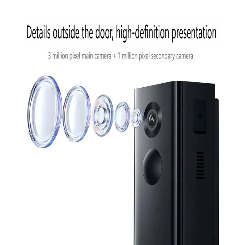 Xiaomi Smart Doorbell 4 High-Definition Infrared Dual lens Smart Home Wireless Cat eye Peephole Camera Work For Mi Home App