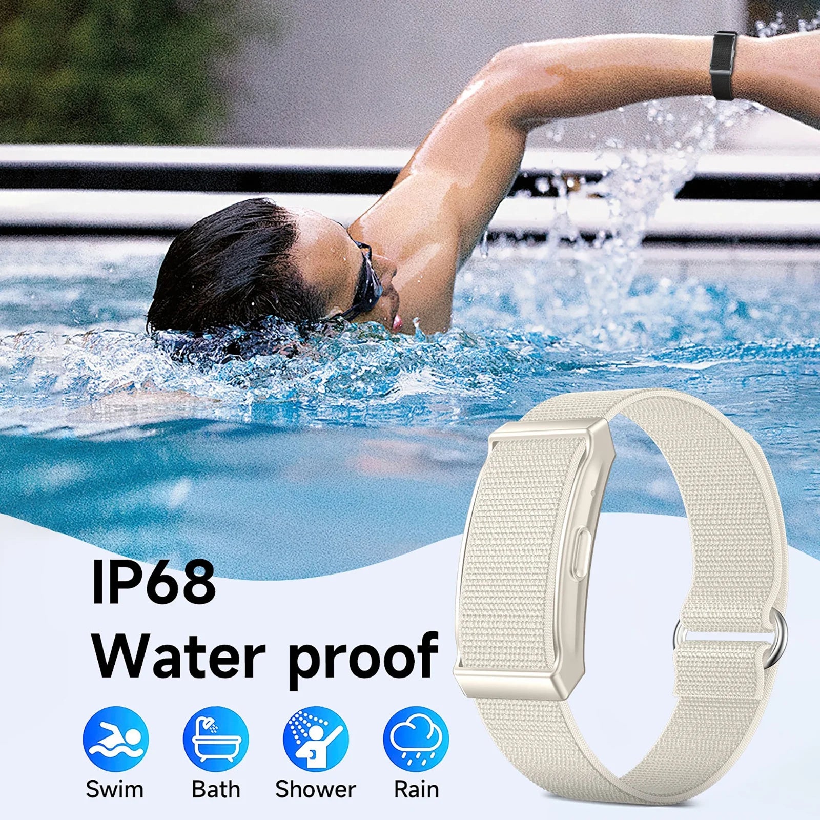 Smart Bracelet Heart Rate Blood Oxygen Health Monitoring Wristbands Outdoor Sports Fitness Tracker Smart Watch For Men Women