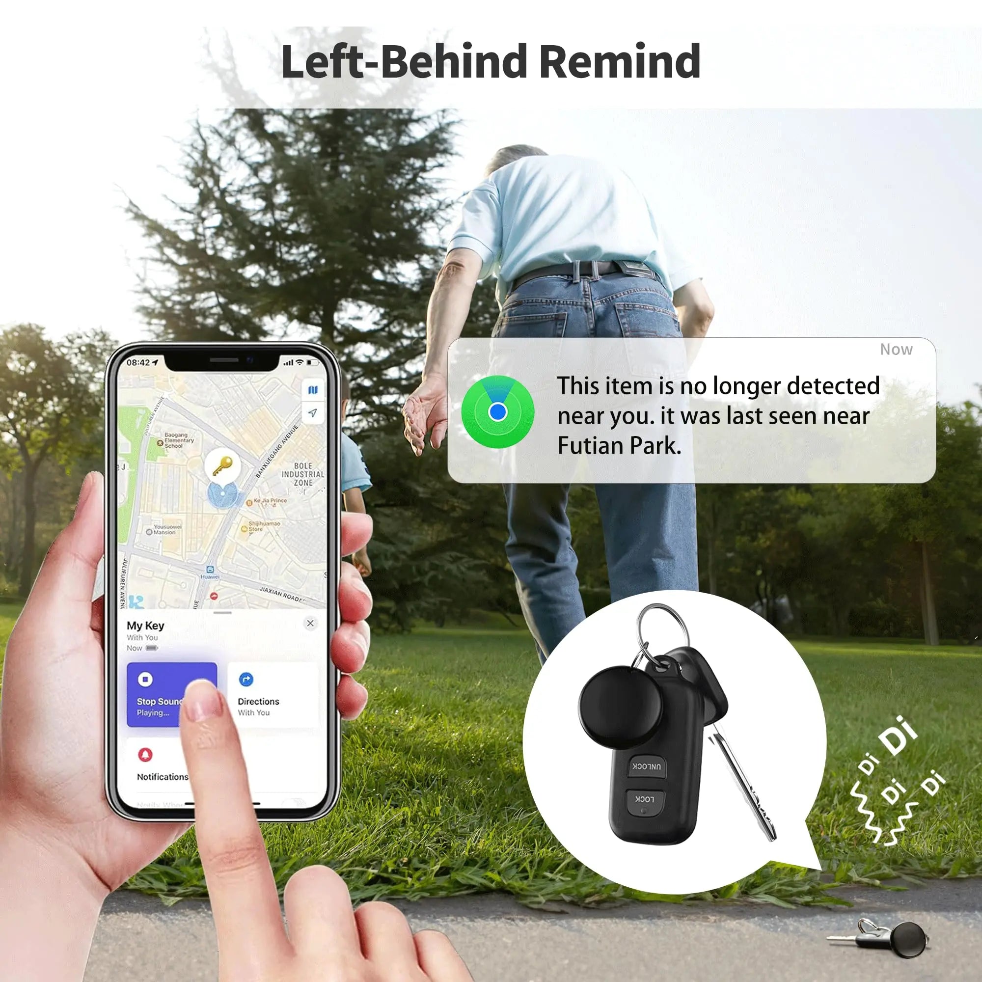Air Tags GPS Tracker Tag Work with Apple Find My (iOS Only) Smart Tag Item Finders for Key Luggage Backpack etc