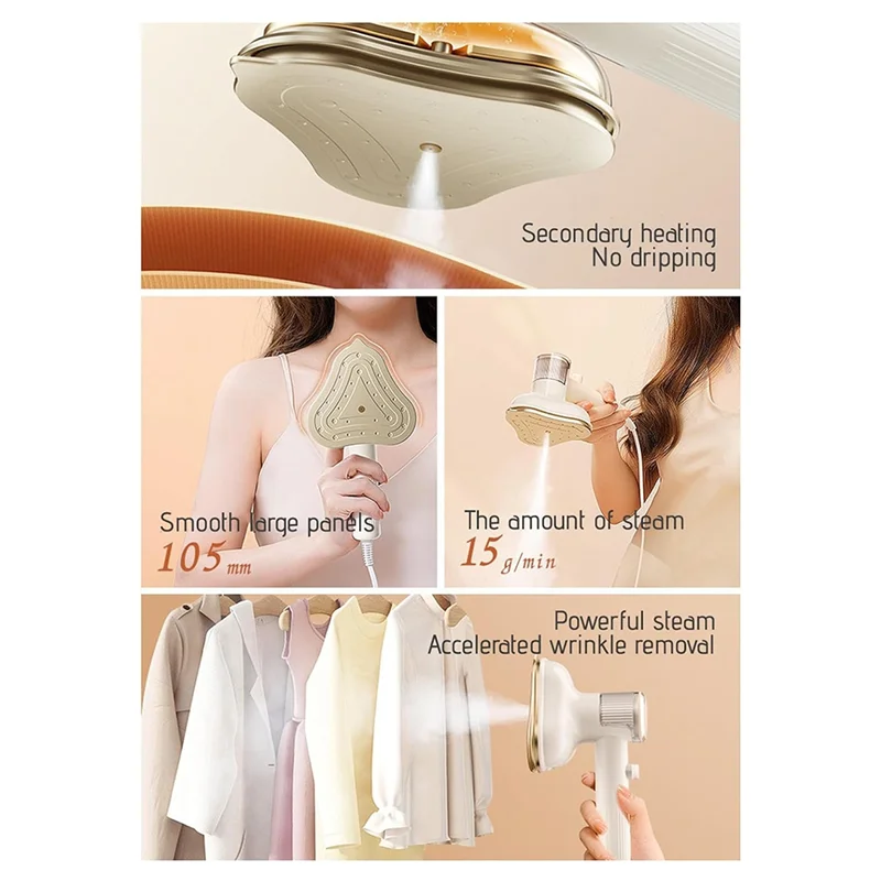 A52Q-Portable Mini Ironing Machine - 180°Rotatable Handheld Steam Iron, Foldable Travel Garment For Fabric Clothes