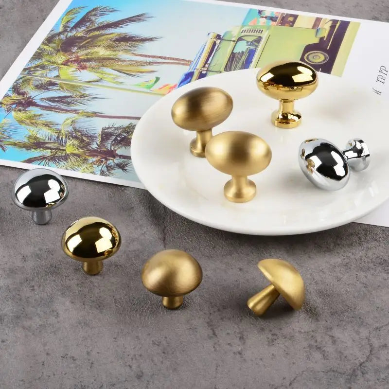 Handles Drawer Cabinet Furniture Kitchen Handles for Cabinet Knob Door Drawer Furniture Kitchen Golden Single Hole