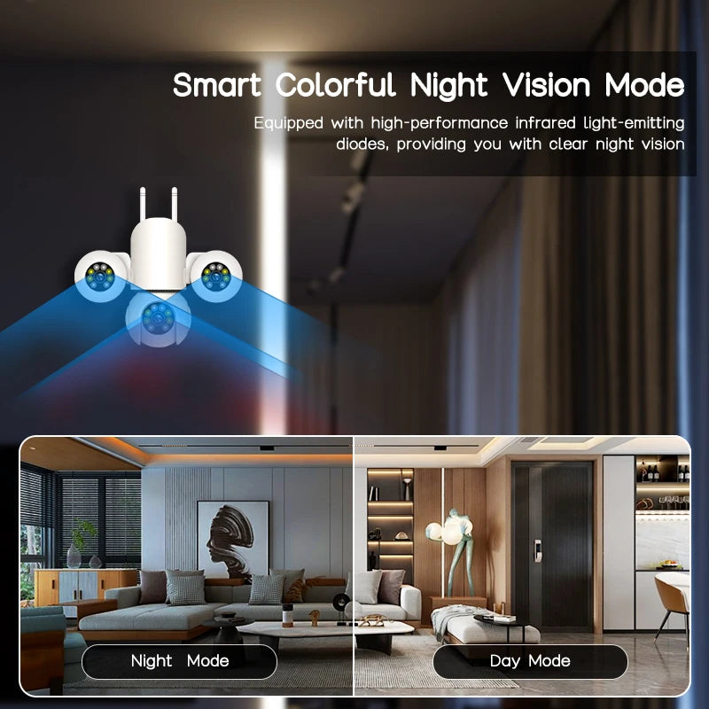 8K 15MP HD Three Screen WIFI IP Camera PTZ Three Lens Ai Detection Camera Onvif Two-way audio CCTV Video Security Cameras YOOSEE