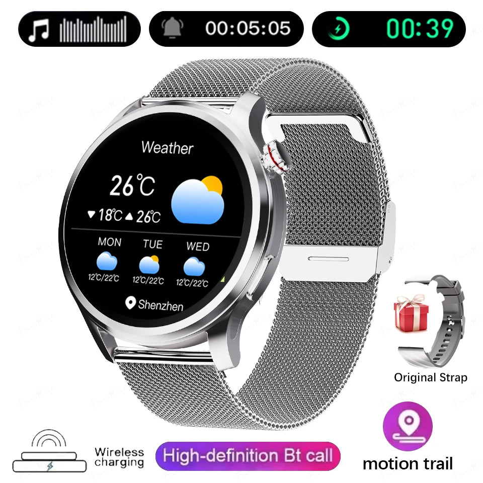 New Smart Watch SK51 Smart Watch 1.53 Inch HD AMOLED Screen NFC GPS TrackerBluetooth Call Health Monitoring Watch Men Women