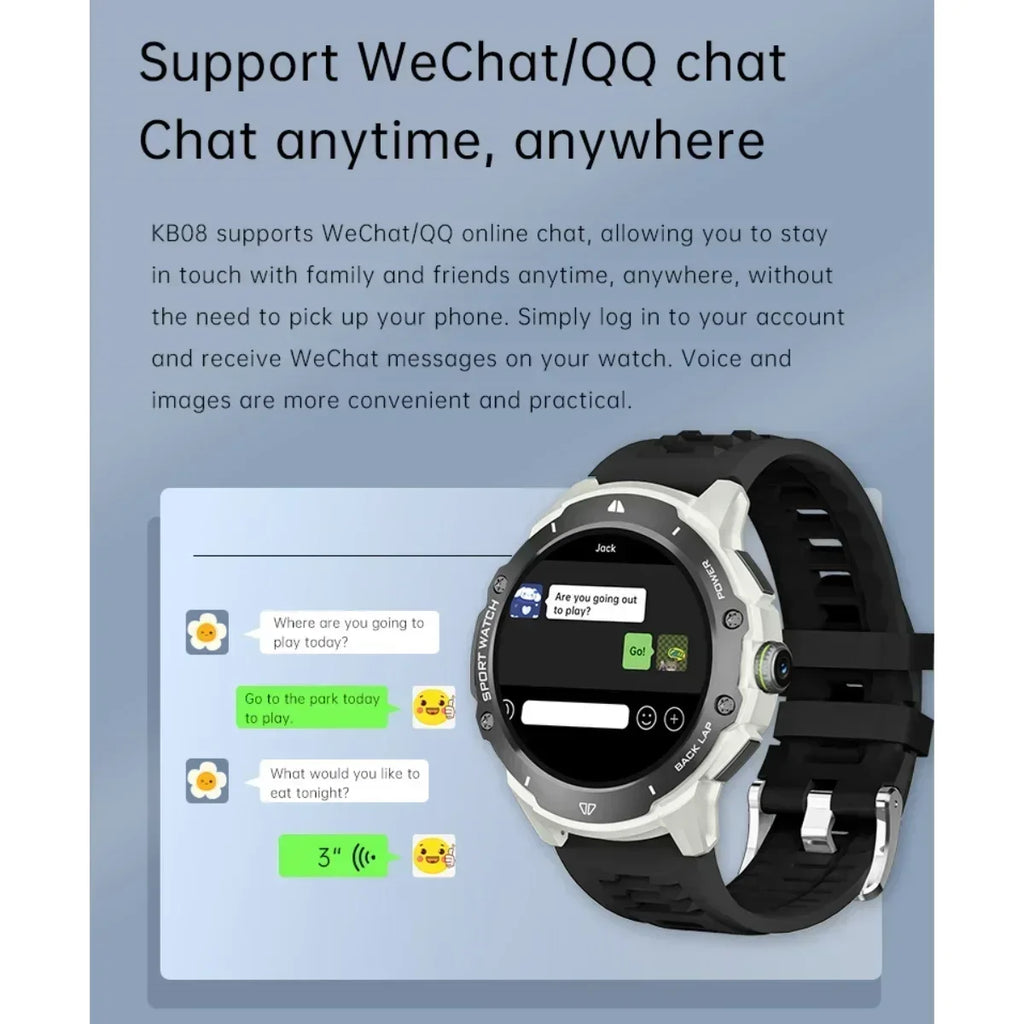 2025 New  Smart WatchG 15Pro 1.43" AMOLED Display 4G SIM Support & Video Calling WiFi+GPS Dual  Positioning Waterproof