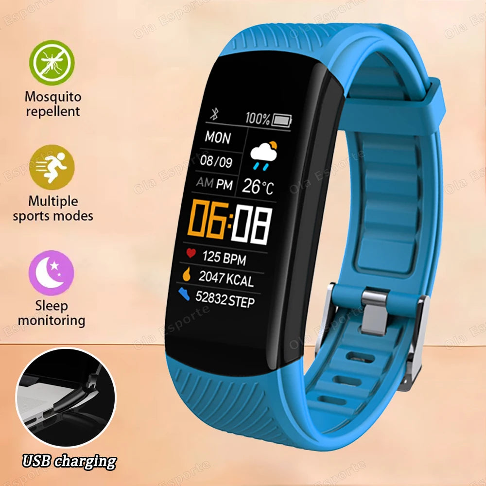 Smart Watch Men Women Bluetooth Step Counting Sports Bracelet Fitness Tracker Heart Rate Blood Pressure Sleep Smart Bracelet New