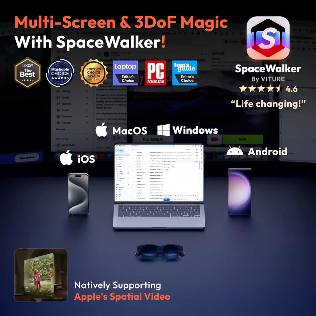 VITURE Pro XR/AR Glasses — 135" 120Hz Full HD UltraClarity Display