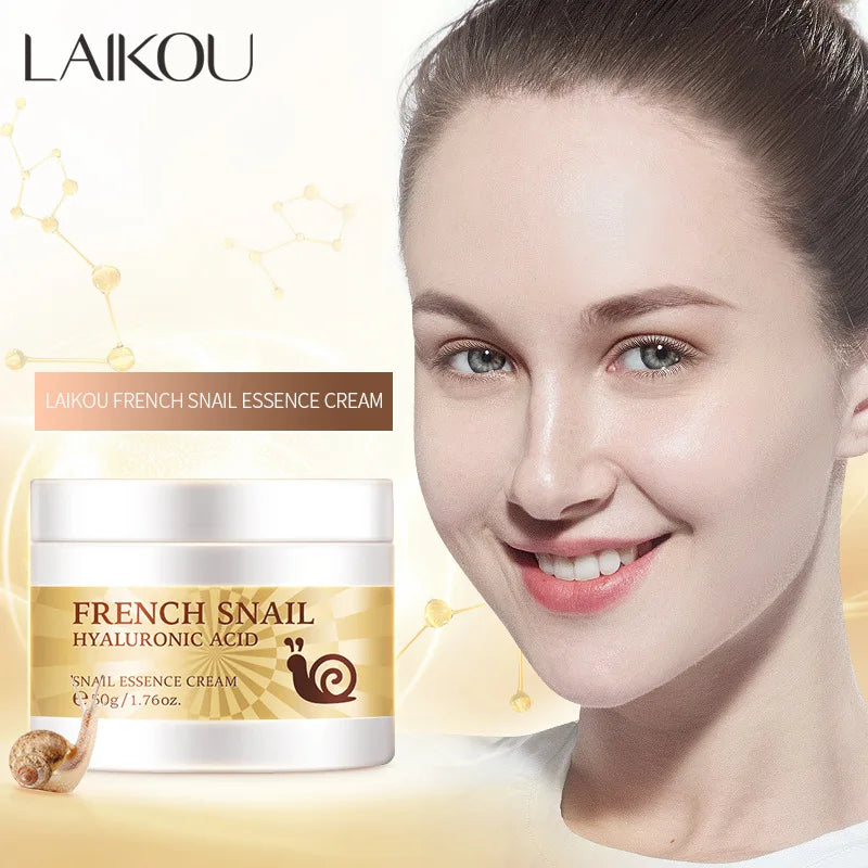 LAIKOU Snail Face Cream Hyaluronic Acid Hydrate Facial Day Cream Collagen Moisturizer Nourish Korea Nourish Skin Care