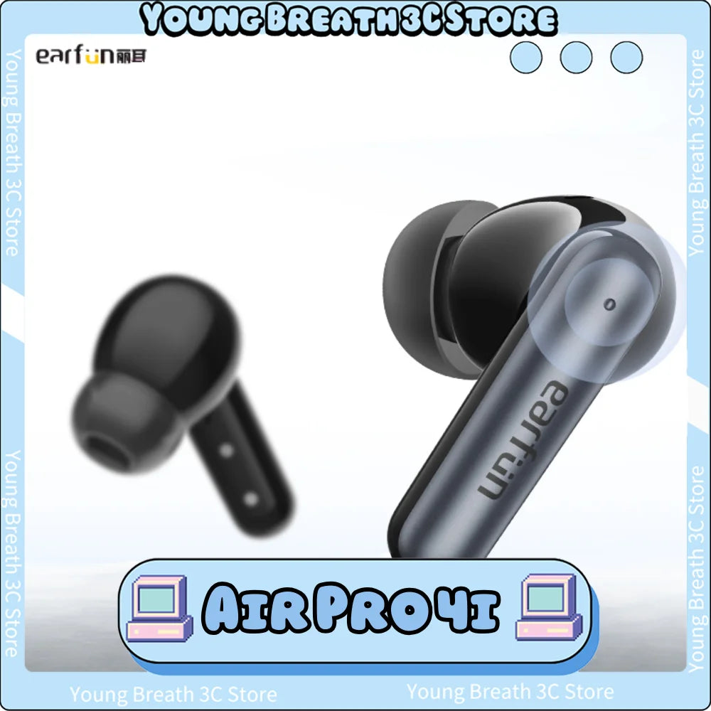 EarFun Air Pro 4i Wireless Earphone HI-FI Bluetooth 5.4 Active Noise Reduction TWS Earphone E-sports Earbud Gamer Accessories