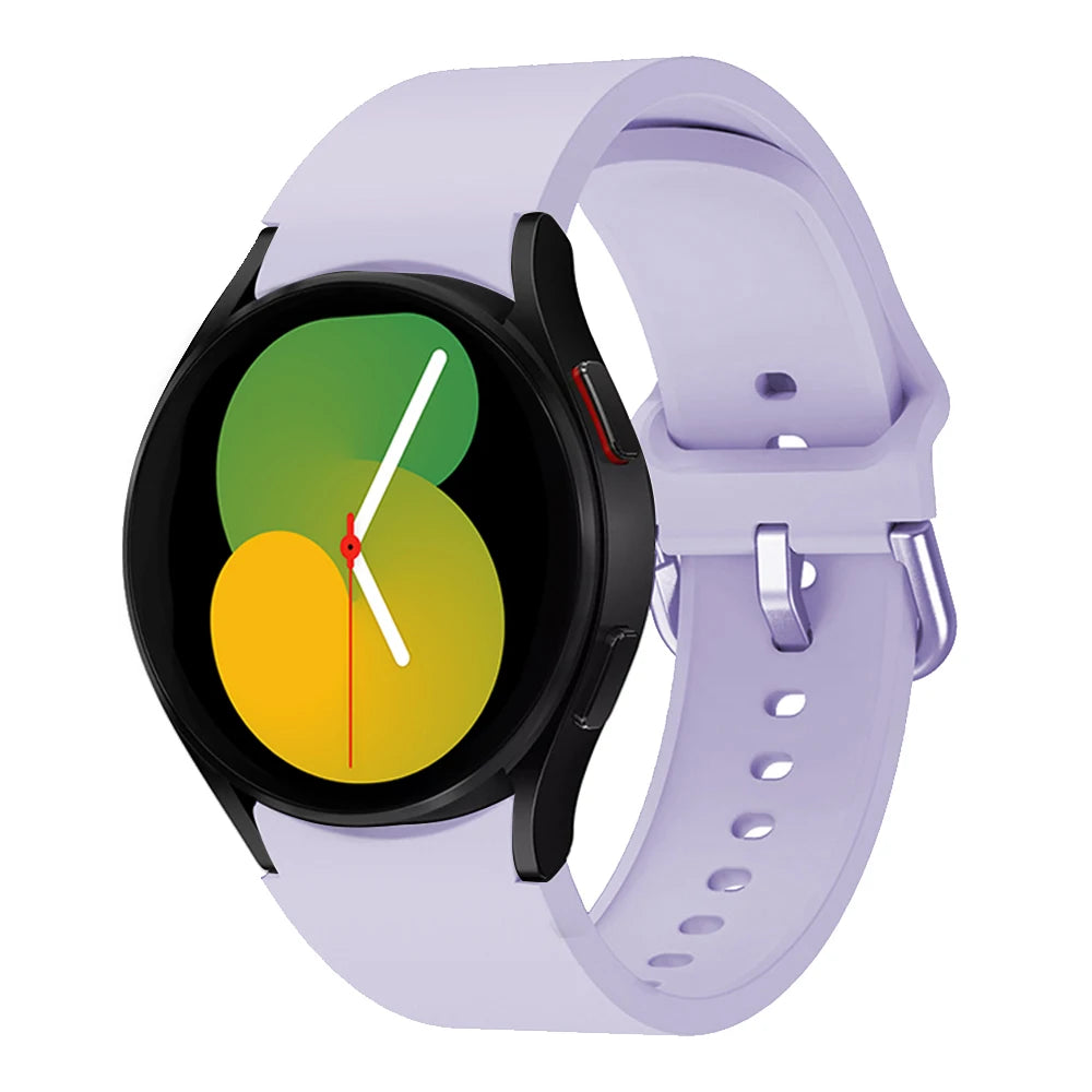 Strap For Samsung Galaxy Watch 6/4/7 44mm 40mm/5 Pro 45mm wristband 20mm Silicone Bracelet Galaxy Watch 6 classic 43mm 47mm Band