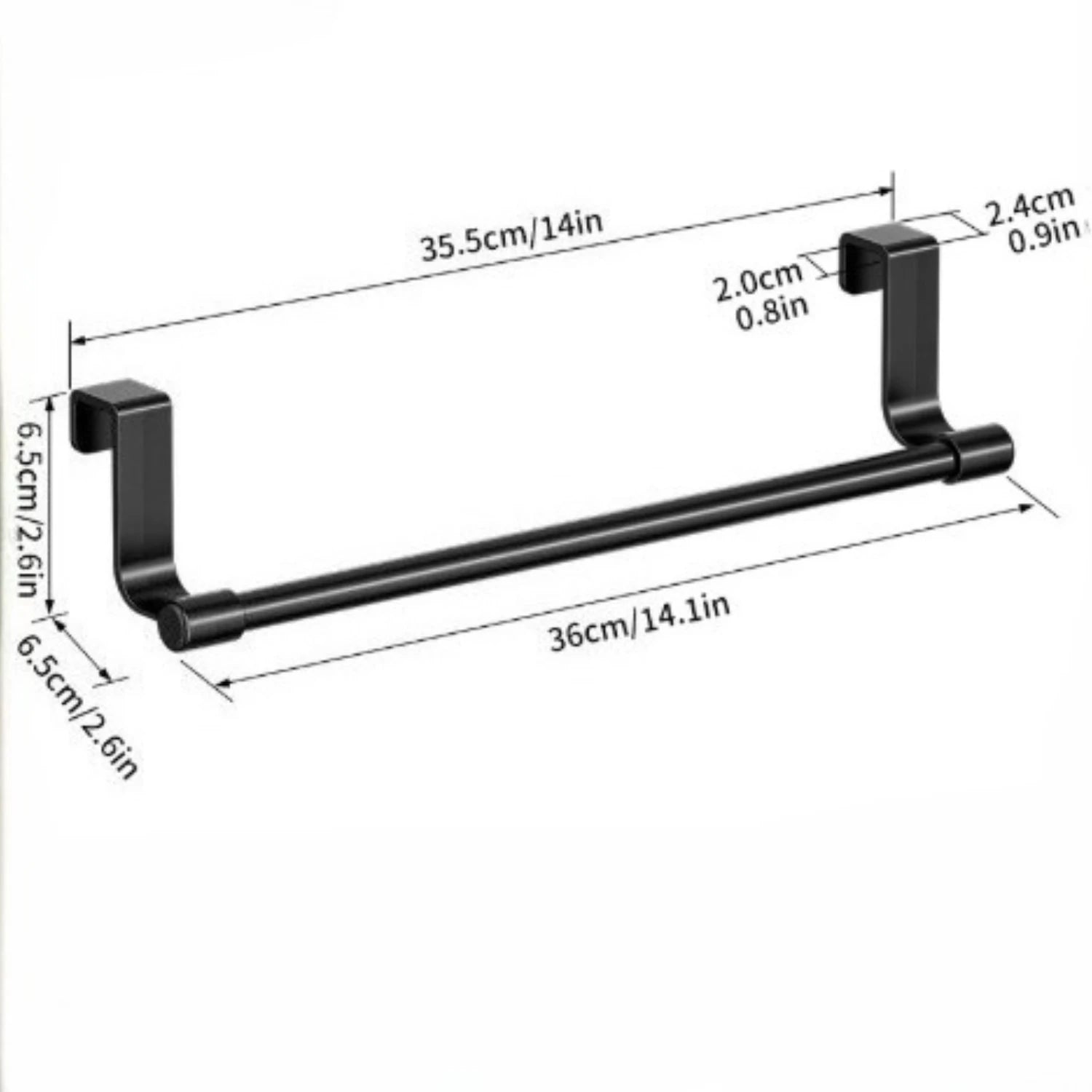 1 kitchen towel rack, cabinet door style towel bar, suitable for hanging towels on cabinet doors, kitchen towel storage rack