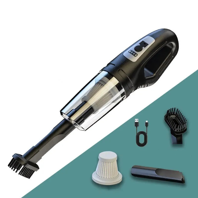 Handheld cordless vacuum cleaner, with 3 suction head configuration, car vacuum cleaner high power mini upgrade charging model,