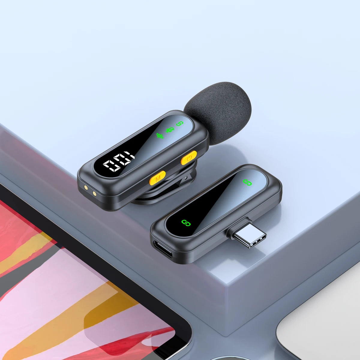 High quality Clip-On Lavalier Microphone J21 Wireless Mini Lapel Mic with100mah Battery for Video Recording Vlog/Podcast Creator