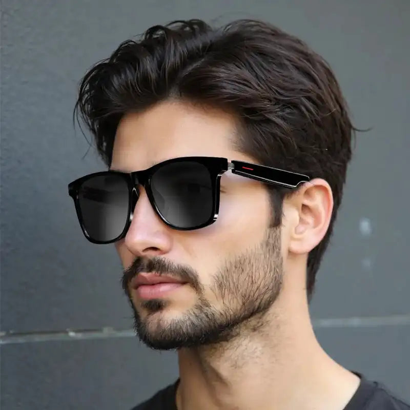 Smart AI Glasses with Language Smart Glasses Earphones Touch Control 10 Meters Wireless Distance AI Glasses for Travel Business