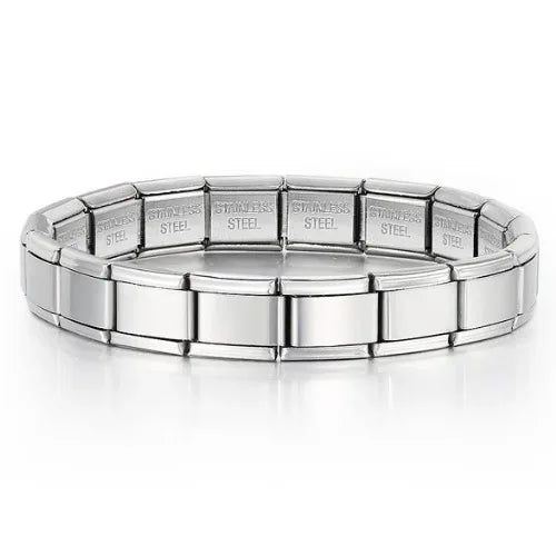 NEW Ellipse 12 Birthstones Italian Charm Stainless Steel Links Fit 9mm Modular Bracelet DIY Jewelry Wholesale