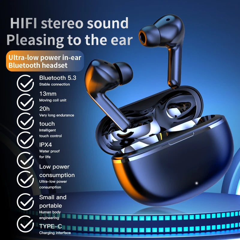 Air7 Smart TWS Wireless Bluetooth 5.3 Earphones, Instant Pairing, Comfortable Wear, Stereo HD Audio 200mAh Battery
