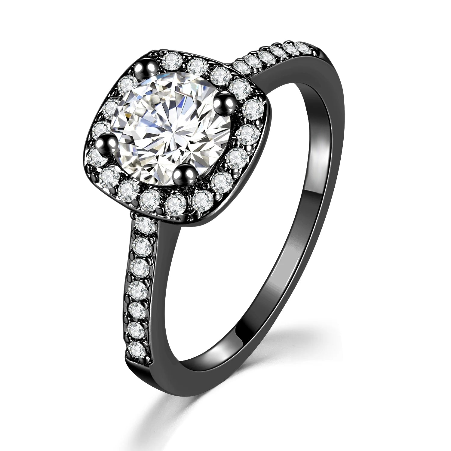 Double Fair Exquisite Square Wedding & Engagement Rings For Women Female Ring Jewellry Shiny Cubic Zircon Fashion Jewelry DFR531