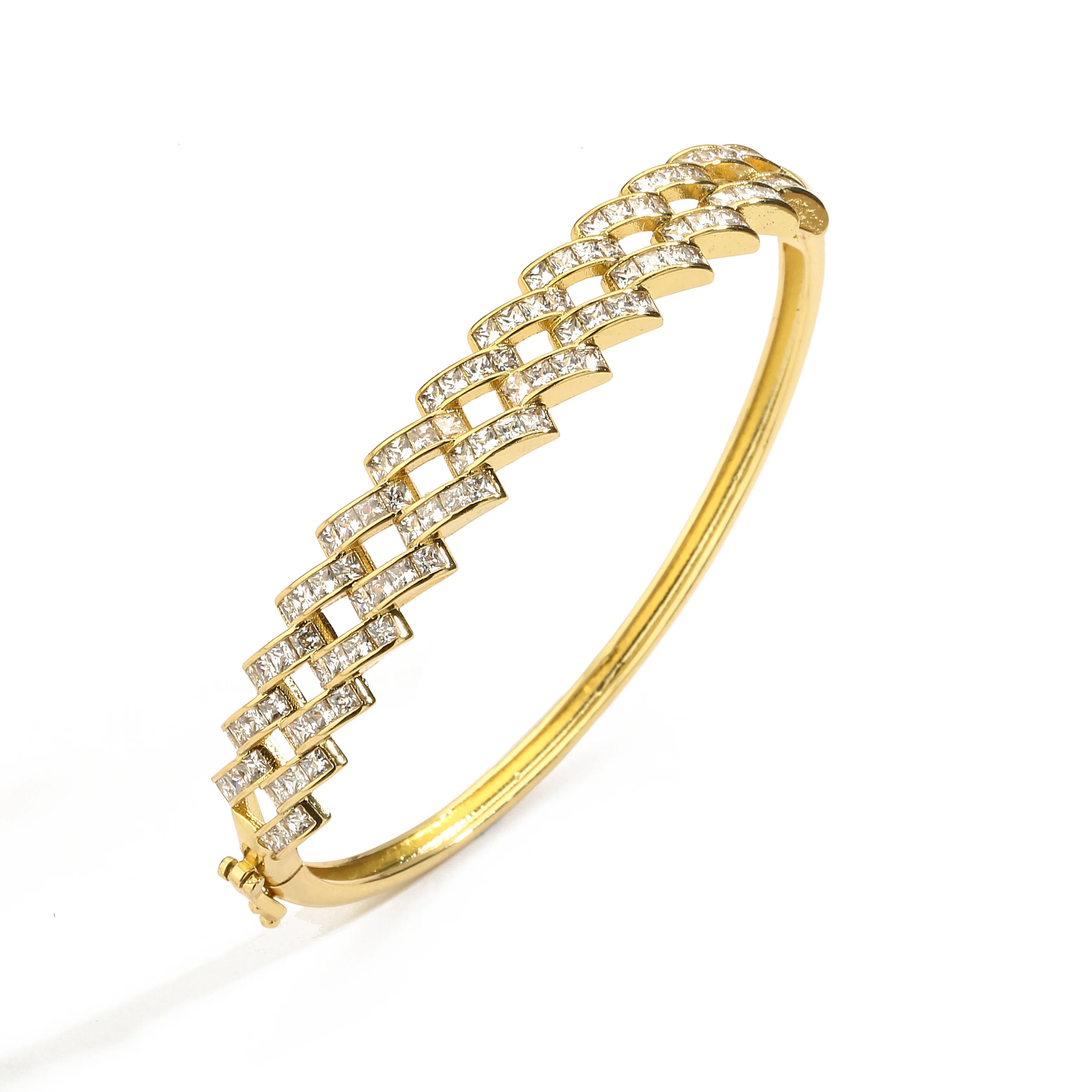 HECHENG, Top Quality Brass Zircon Earrings Bracelet Rings Jewelry Set for Women Fashion Jewelry Wholesale Fine Jewelry