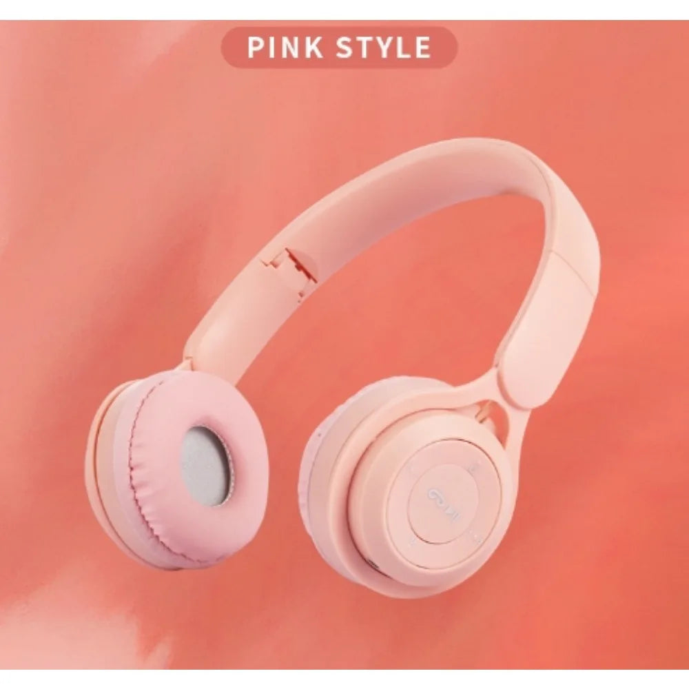 IGRARK Headband Bluetooth Headset Y08 Wireless Bluetooth Headset Portable Foldable Children Headset Yellow