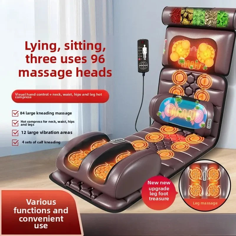 Cervical Massager Neck Waist Back Full Body Multifunctional Massage Cushion Home Recliner Electric Mattress
