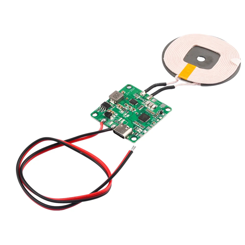 20W high power 5V 12V fast charging wireless charger transmitter module Type-c USB + coil Qi universal FOR CAR PHONE battery