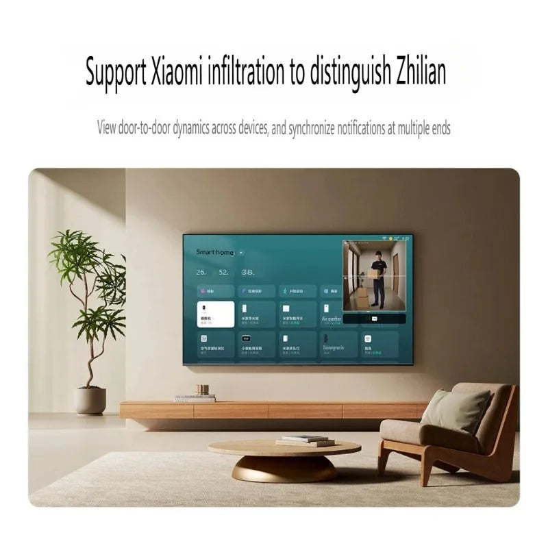 Xiaomi Smart Doorbell 4 High-Definition Infrared Dual lens Smart Home Wireless Cat eye Peephole Camera Work For Mi Home App