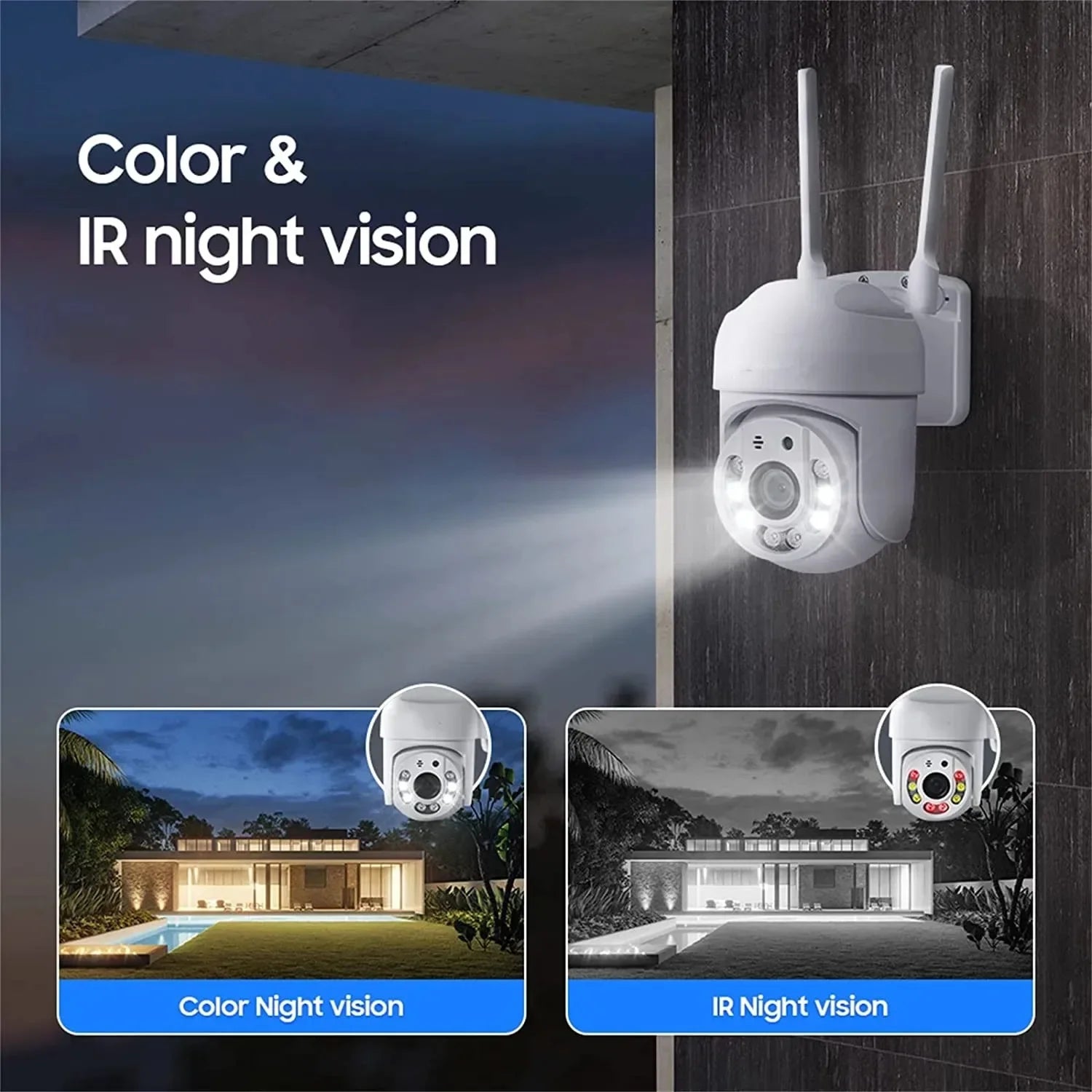 8MP WIFI Surveillance Camera Outdoor Waterproof Wireless Camera PTZ Human Detect Two-way Audio 8X Zoom CCTV Security Monitor Cam