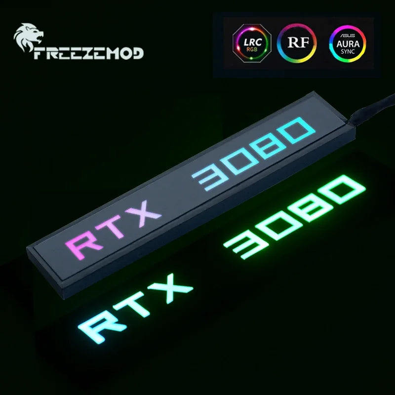 FREEZEMOD GPU Side Panel RTX3090 GTX ROG PC Decoration Video Card Plate Faith Lamp Water Cooler AURA SYNC XYD-5V Cooling ARGB