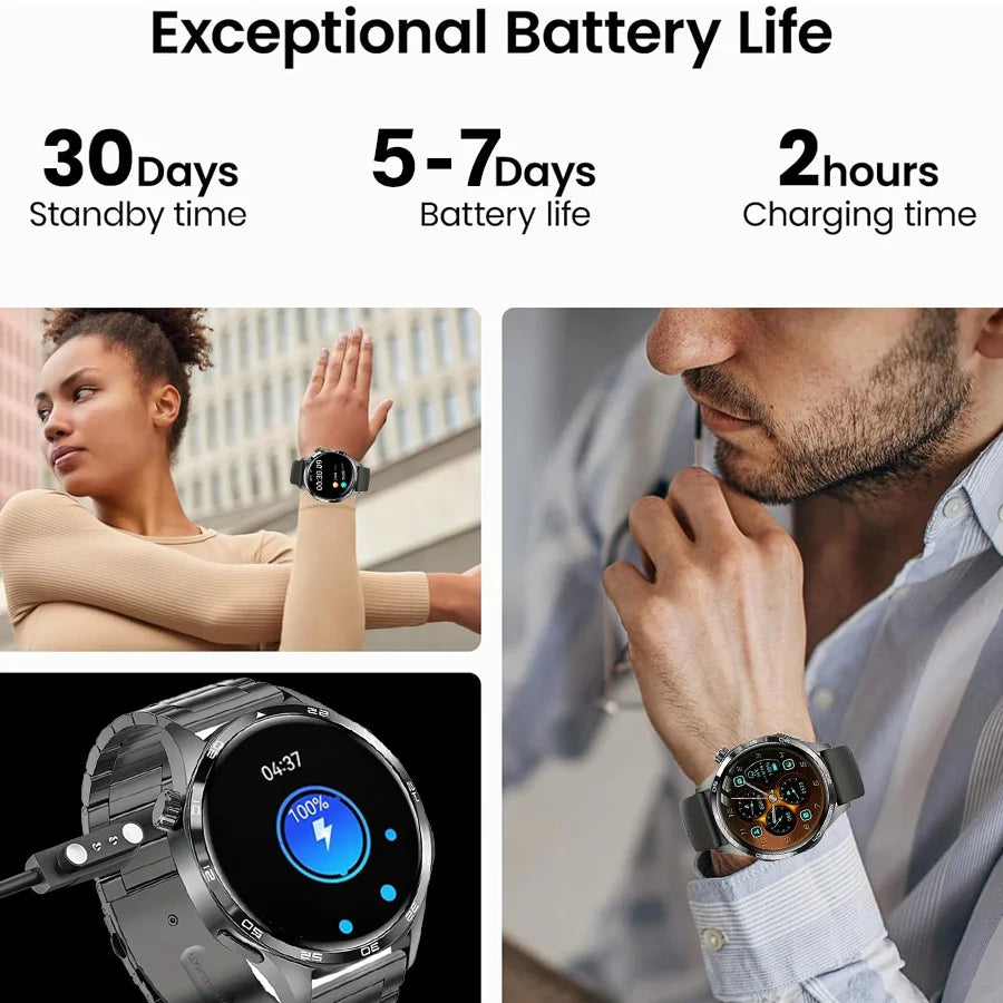 Smart Watches for Men, 1.52" HD AMOLED Fitness Tracker with 110+ Sport Modes, 24/7 Heart Rate Sleep Monitor , IP68 Waterproof