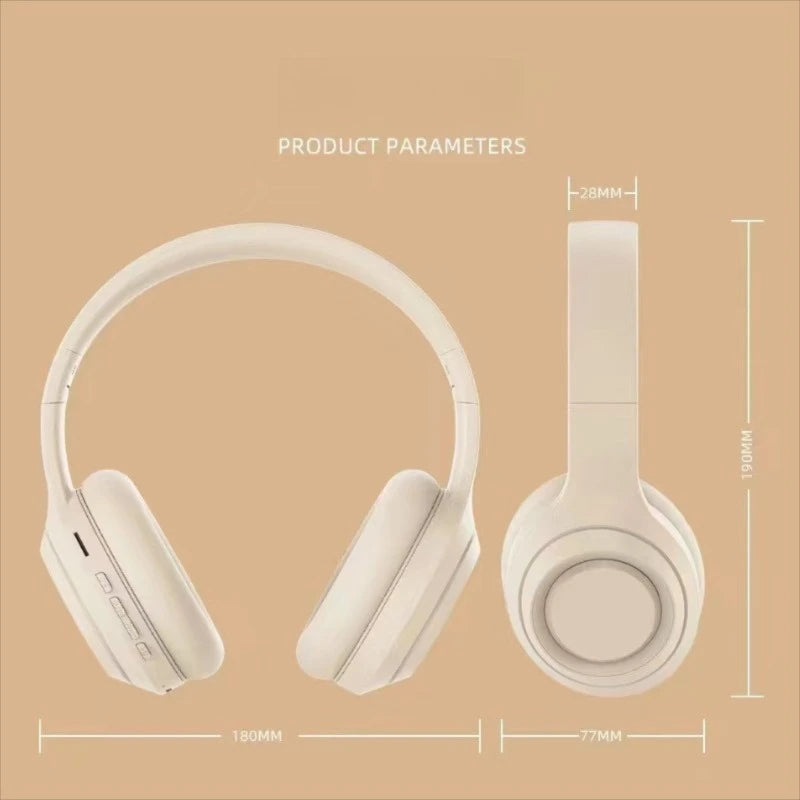 Wireless Headset Bluetooth5.3 HiFi Stereo Earphones Noise Cancelling Gaming Headband Foldable with  Earbuds TF/AUX Music Player