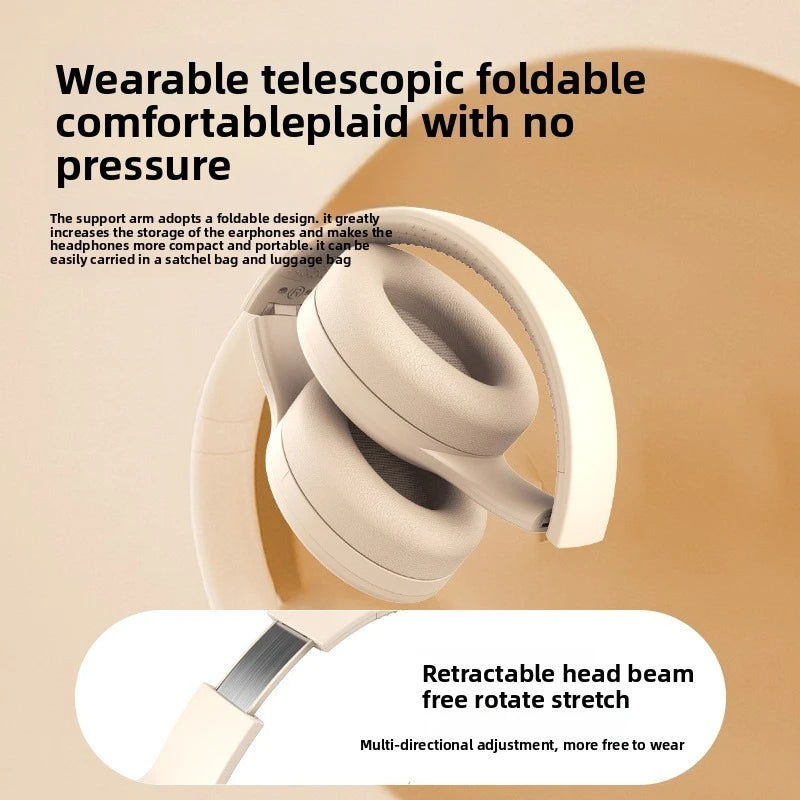 Wireless Headphones  Bluetooth 5.3 Foldable Adjustable Stereo Gaming Earphone Earphones Noise Cancelling Gaming Bluetooth+3.5mm