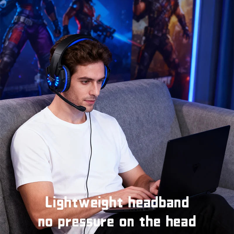 A7 Bass Gaming Headset with Mic Over-Ear Headphones Stereo Sound Gamer Video Game Noise Cancelling for PC Gaming Headset Esports